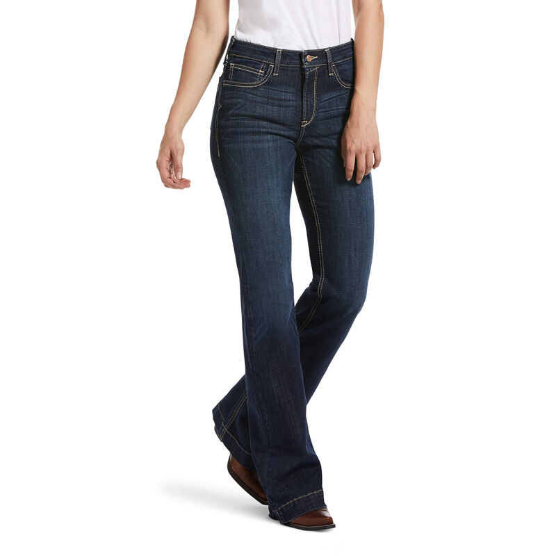Ariat Jeans Damen - Slim Ella Wide Leg DunkelBlau ( TIUYX-3718 )